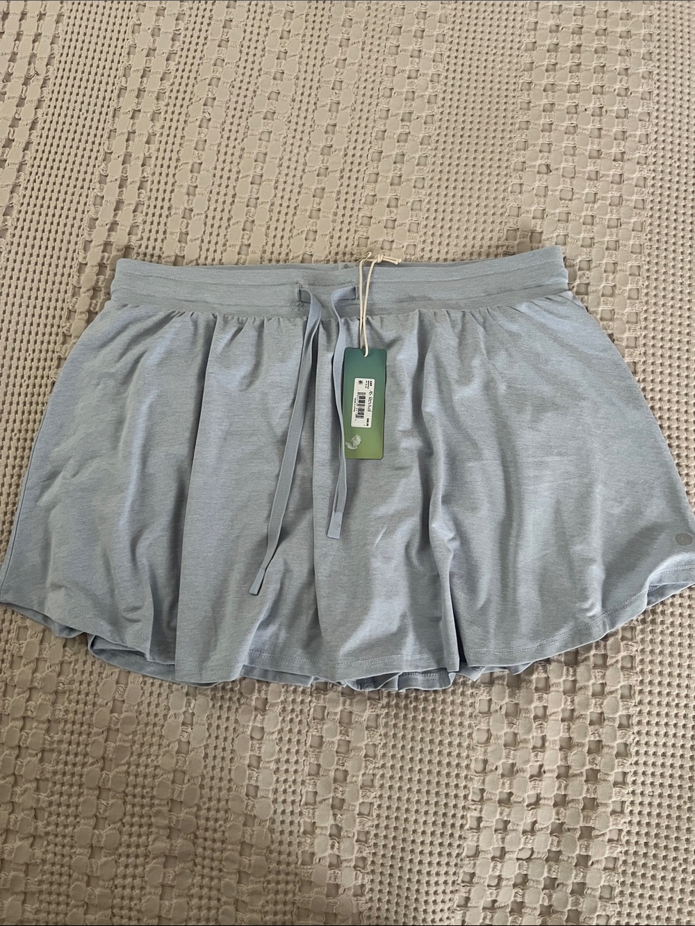 Sky Blue Athletic Skort with Drawstring